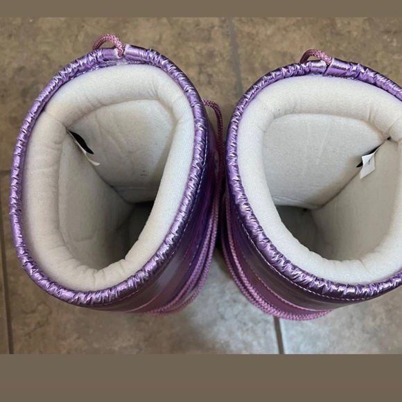 Moon Boot Purple Winter Rain Boots Platform Sole - Picture 7 of 9